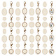 12 Stück ovale/runde Holzanhänger-Cabochonfassungen im 2-Stil KEYC-AB00025-1
