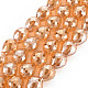 Chapelets de perles en verre transparent électrolytique&nbsp;EGLA-T008-024-B01-1