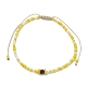 Bracelet de perles tressées avec pierres précieuses naturelles mélangées et graines BJEW-JB09613-3