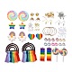 Kits de fabrication de boucles d'oreilles diy arc-en-ciel DIY-SZ0008-76-1