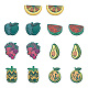 Fashewelry 28pcs7スタイル半透明アクリルパーツ  3dプリント  模造果物  混合図形  ミックスカラー  4個/スタイル TACR-FW0001-07-1