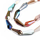 Galvanisieren transparente Glasperlen Stränge EGLA-S174-28-3