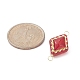 Transparent Acrylic Golden Metal Enlaced Connector Charms PALLOY-JF02098-4