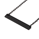 304 rechteckige Halskette aus Edelstahl für Männer und Frauen NJEW-P262-13-3