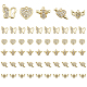 Chgcraft 50 pièces 5 styles pendentifs en alliage de placage de rack FIND-CA0007-30-1