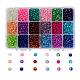 18 Colors Spray Painted Crackle Glass Beads CCG-JP0001-02A-1