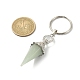 Cone Pendulum Natural & Synthetic Mixed Gemstone Keychain KEYC-TA00017-4
