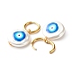 3D Printed Evil Eye Round Imitation Pearl Earrings for Girl Women EJEW-JE04605-3