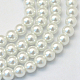 Chapelets de perle en verre peint de cuisson X-HY-Q003-3mm-01-1