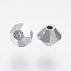 チェコガラスビーズ  多面カット  双円錐形  銀  4mm  穴：0.8mm  約144個/グロス 302_4mm569-1