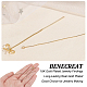 BENECREAT 8 Pcs 2 Styles Real 18k Gold Plated Brass Earring Threader Accessories KK-BC0009-30-3