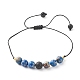 Ensemble de bracelets de perles tressées en jaspe impérial naturel (teint) pour fille femme BJEW-JB06866-01-2