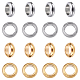 UNICRAFTALE about 100pcs 2 Colors Ring Spacer Beads 2mm Loose Beads 4mm Diameter Metal Bead Spacers Stainless Steel Beads Smooth Beads for Jewelry Making Findings Golden and Stainless Steel Color STAS-UN0008-30-1