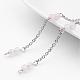 Handmade Round Rose Quartz Beads Chains for Necklaces Bracelets Making AJEW-JB00245-03-1