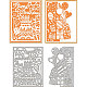 誕生日ケーキ炭素鋼切削ダイスステンシル  DIYスクラップブッキング用  フォトアルバム  装飾的なエンボス紙カード  ステンレス鋼色  食べ物  91~107x142x0.8mm  1個/スタイル DIY-WH0309-1395-1