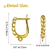 4 Pairs 2 Colors Brass Hoop Earring Findings ZIRC-SZ0005-05-2