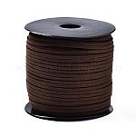 Eco-Friendly Faux Suede Cord, Faux Suede Lace, Coconut Brown, 3.0x1.4mm, about 98.42 yards(90m)/roll