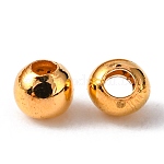 Perlas de espaciador de hierro, sin plomo y cadmio, dorado, 2.5x2mm, agujero: 1.2 mm