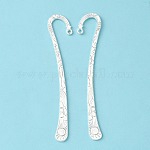 Tibetan Style Alloy Bookmarks, Lead Free, Nickel Free and Cadmium Free, Silver Color Plated, about 125x23mm, Hole: 3mm