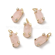 Граненый природный розовый кварц подвески KK-Z137-14G-01