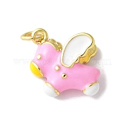 Messing Emaille Anhänger / charms KK-A252-31G-02