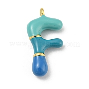 Латунь эмаль подвески KK-E093-03G-F
