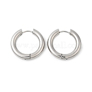 Серьги-кольца Huggie Hoop из нержавеющей стали 202 EJEW-O087-08J-P