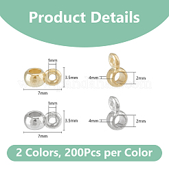 400 шт. 2-х цветные пластиковые трубчатые дужки ccb CCB-DC0001-10