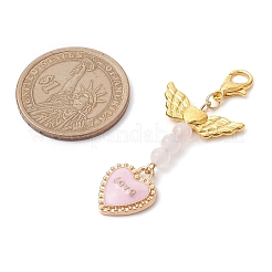 Подвеска из сплава с эмалью ко Дню святого Валентина HJEW-JM02028-01