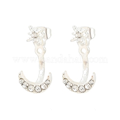 Boucles d'oreilles puces en alliage lune et étoile&nbsp;AL-CBA3C8B-02S