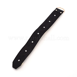 Pu革ペットおもちゃ  鉄の鐘と  ペット用品用  ブラック  45.1x4.5x2.5cm&nbsp;FIND-WH0095-01