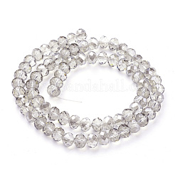 Стеклянные бусины с гальваническим покрытием  GR10MMY-01S