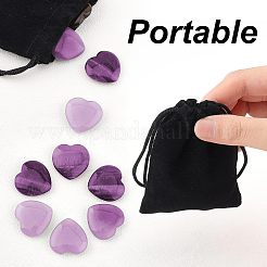 20 шт. окрашенный в сердце натуральный полосатый агат в форме сердца пальмовый камень G-FH0001-20