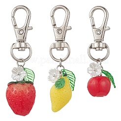 Подвесные украшения из фруктовой смолы и акрила HJEW-JM04520