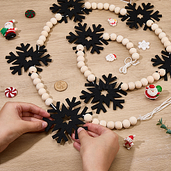 Рождественские войлочные подвесные баннеры флаги&nbsp;AJEW-WH20064-99C