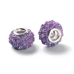 Perline europee in resina color ab rosa&nbsp;RESI-M001-05C