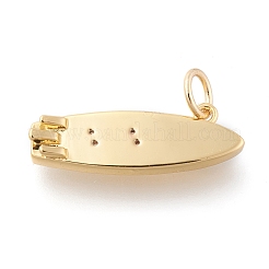 Латунные микропаве прозрачные подвески с фианитом KK-D532-11G