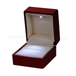 Valentinstag Geschenke Verpackungsholz Fingerring-Boxen&nbsp;OBOX-O001-12