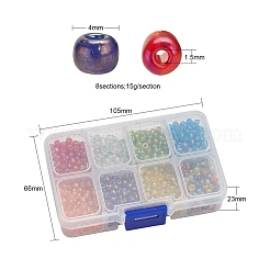 Perline di semi di vetro rotonde a 8 colore&nbsp;SEED-YW0001-52
