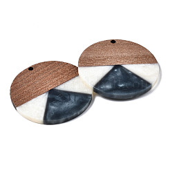 Pendentifs en bois de résine et de noyer&nbsp;RESI-S389-070A-A10