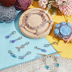 Маркеры петель для подвески круглый & русалка HJEW-AB00312