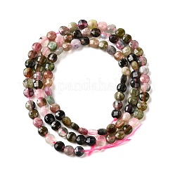 Нити из натуральных разноцветных турмалиновых бусин&nbsp;G-C179-A4mm-01