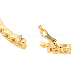 Прямоугольная стойка покрытие латунь микро паве кубический цирконий браслеты для женщин&nbsp;BJEW-M040-07G