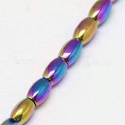 Electroplate non magnetici ematite sintetico fili di perline&nbsp;G-J168-6x4mm-05