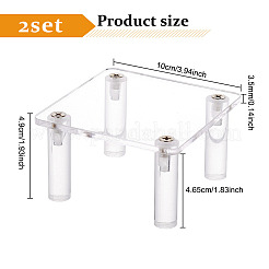 Квадратные прозрачные акриловые подставки для минифигурок ODIS-WH0002-48B
