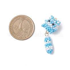 3 шт. подвески в виде кошек из стеклянных бусин&nbsp;PALLOY-MZ01043