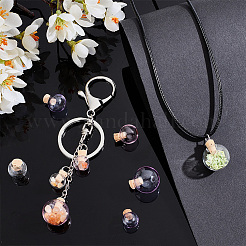 9 набор из 9-х стильных подвесок в виде прозрачных стеклянных бутылок&nbsp;AJEW-PH0011-15