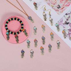 25шт 5 цвета сплава эмалевые подвески ENAM-SZ0004-02