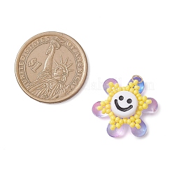 Подвески из стеклянных бусин в виде подсолнухов&nbsp;PALLOY-MZ01014-01