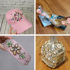 100шт 10 цвета пришить горный хрусталь DIY-CW0001-38